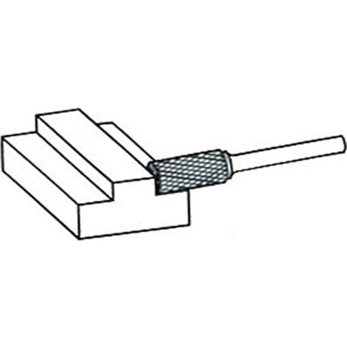 Roterende fil, cylindrisk form, Ø6 x 18 mm