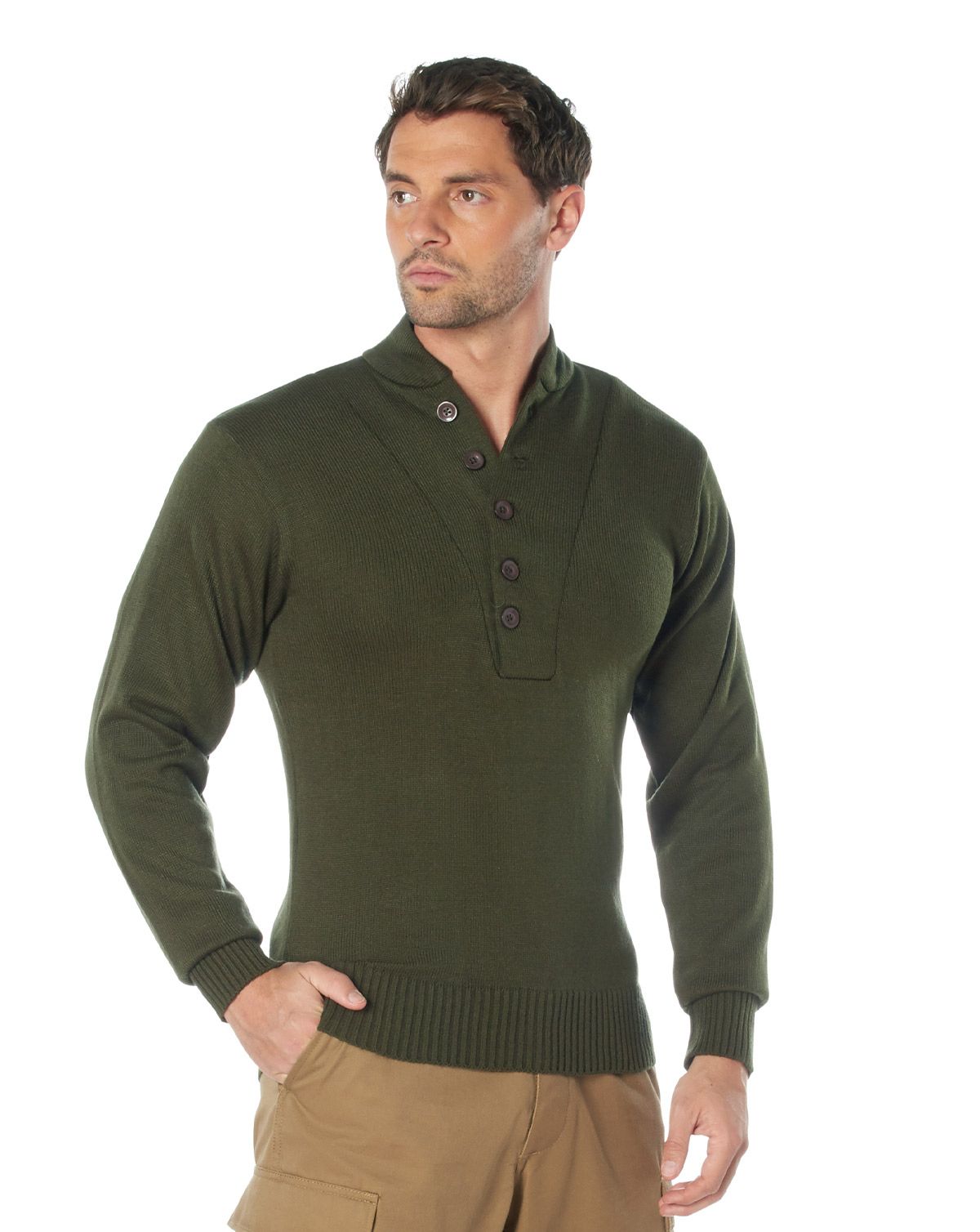 Rothco 5-button US sweater Olive