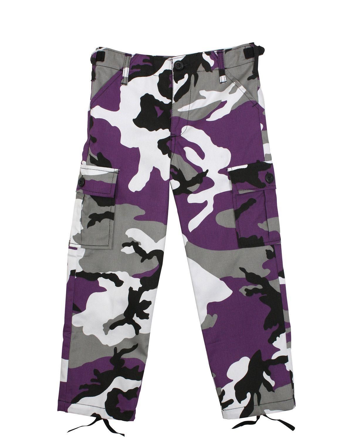 Rothco BDU Pants - boys and girls Violet camo