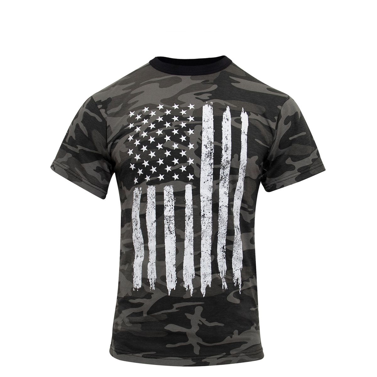 Rothco Camo US Flag Kortærmet T-Shirt Sort Camo