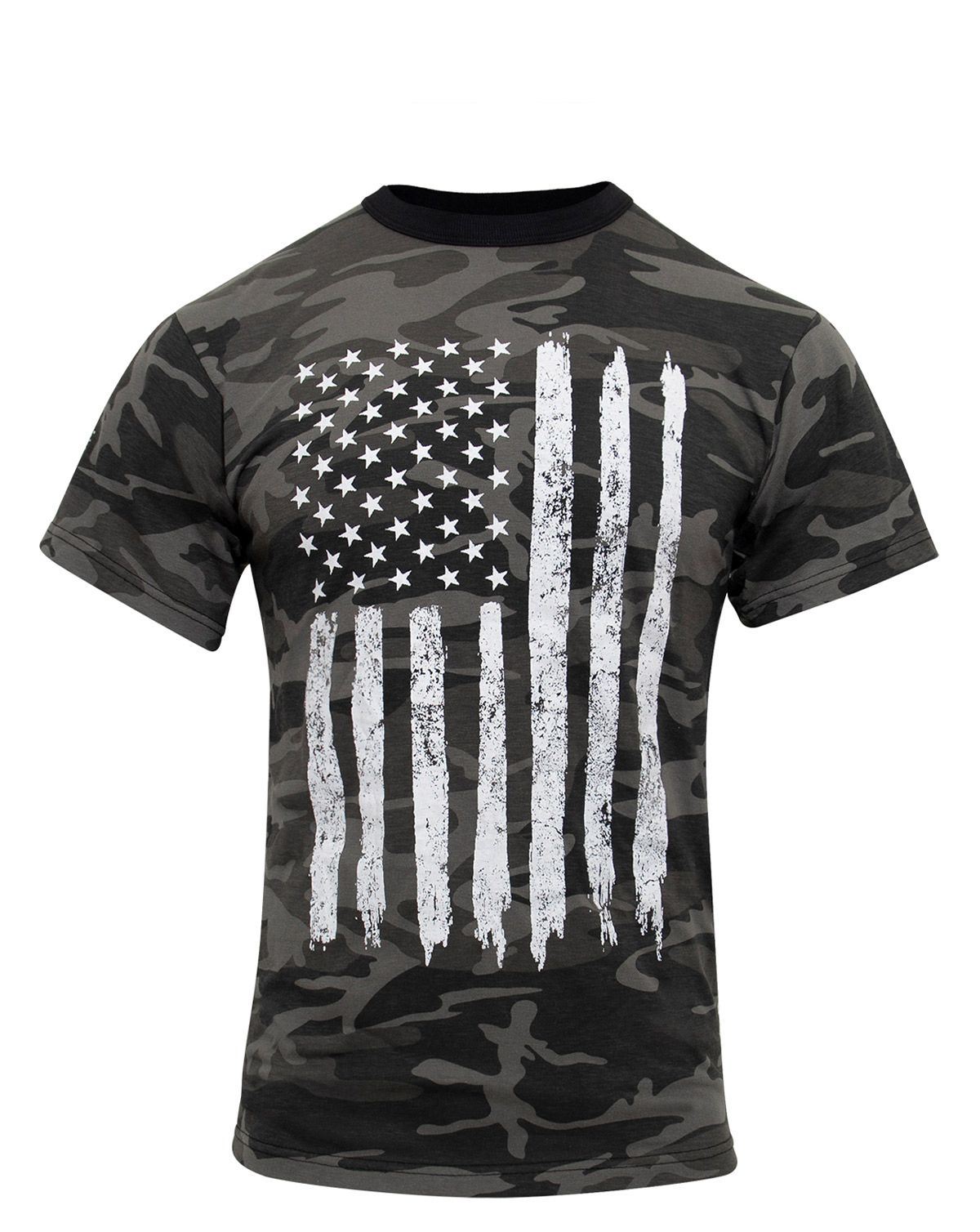 Rothco Camo US Flag Kortærmet T-Shirt Sort Camo