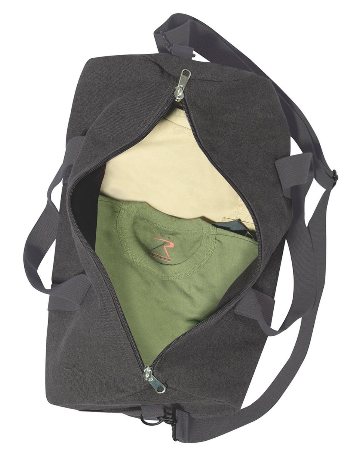 Rothco Canvas Skulder Dufflebag Charcoal Grå 20L