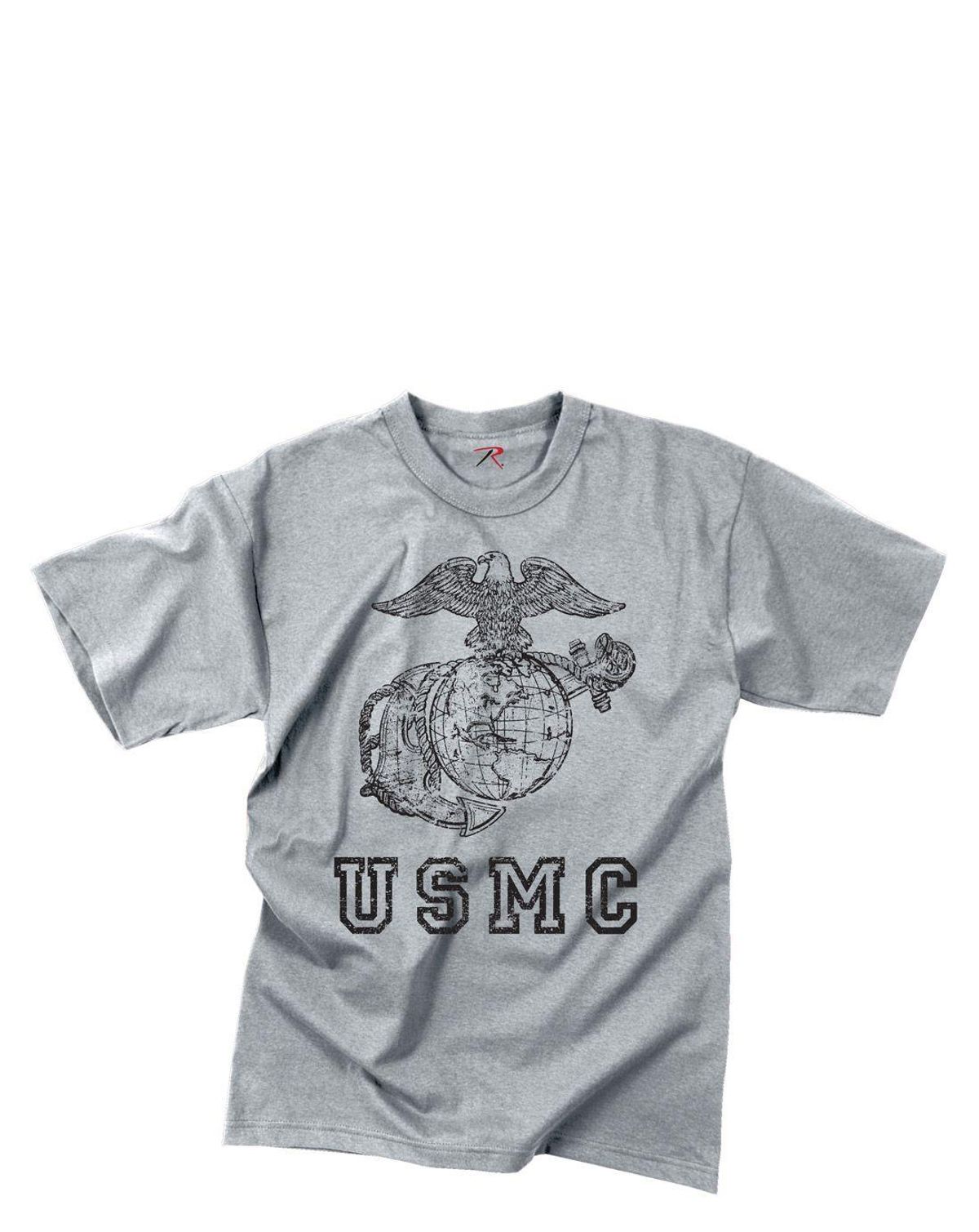 Rothco Classic USMC T-shirt Grey / EGA