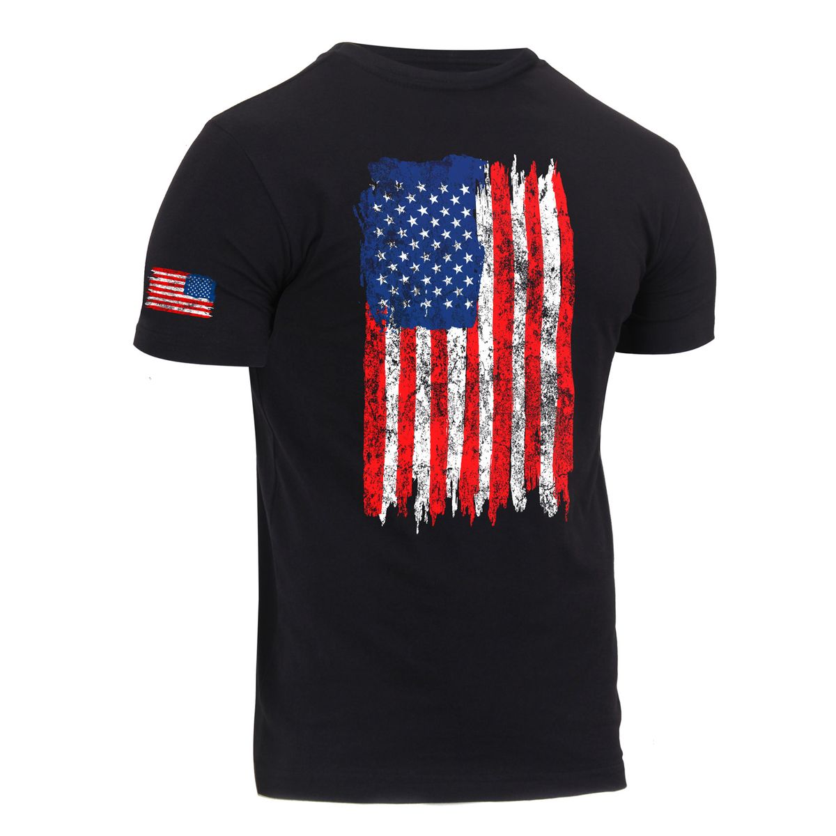 Rothco Distressed US Flag Athletic Fit T-Shirt Red/White/Blue