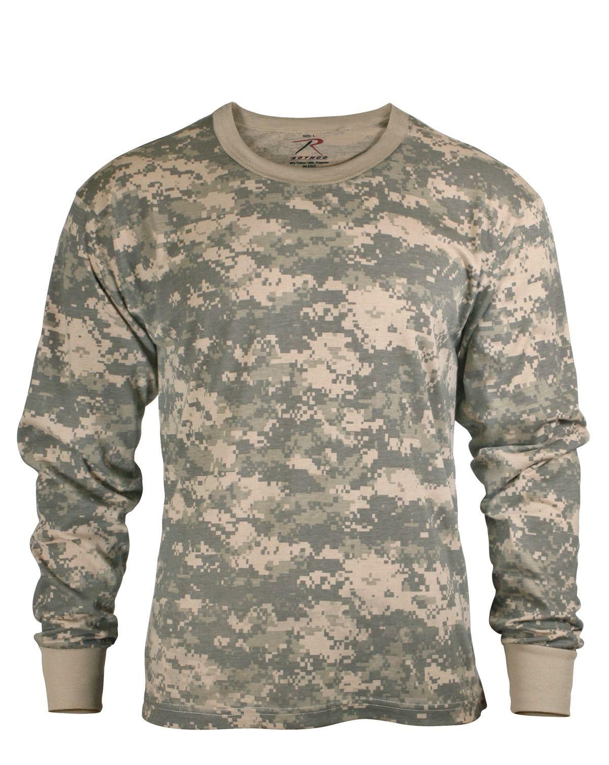 Rothco Langærmet Camouflage T-Shirt Børn Woodland