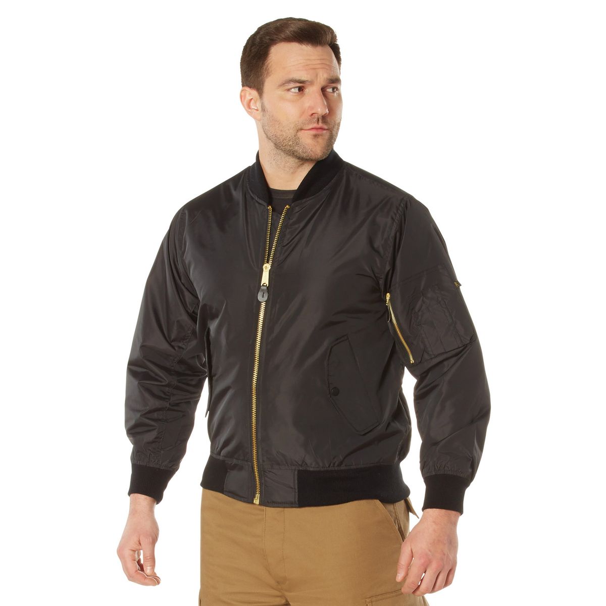 Rothco Lightweight MA-1 Flight Jacket Black