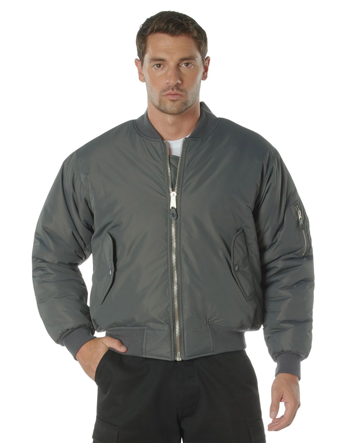 Rothco MA1 Bomber Jacket - Enhanced Nylon Grey