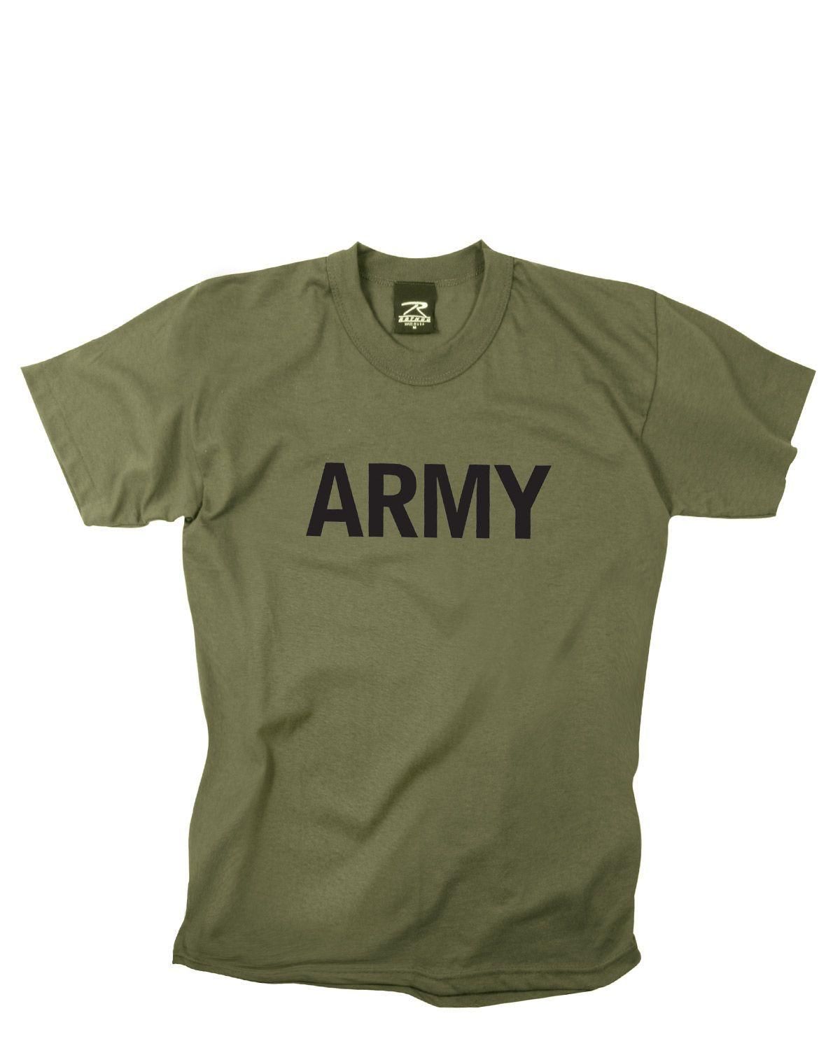 Rothco Olive green running/playing T-shirt with print - KIDS, Army