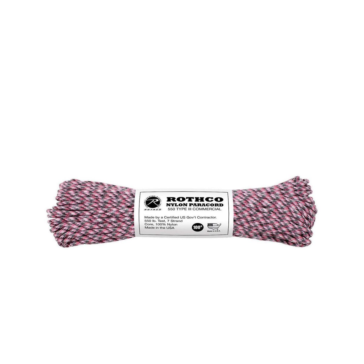 Rothco Paracord Nylon 30m Pink camo