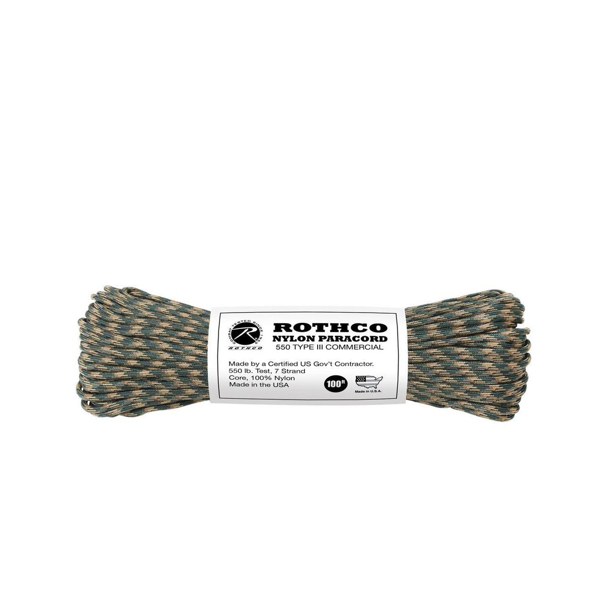 Rothco Paracord Nylon 30m Woodland Shades