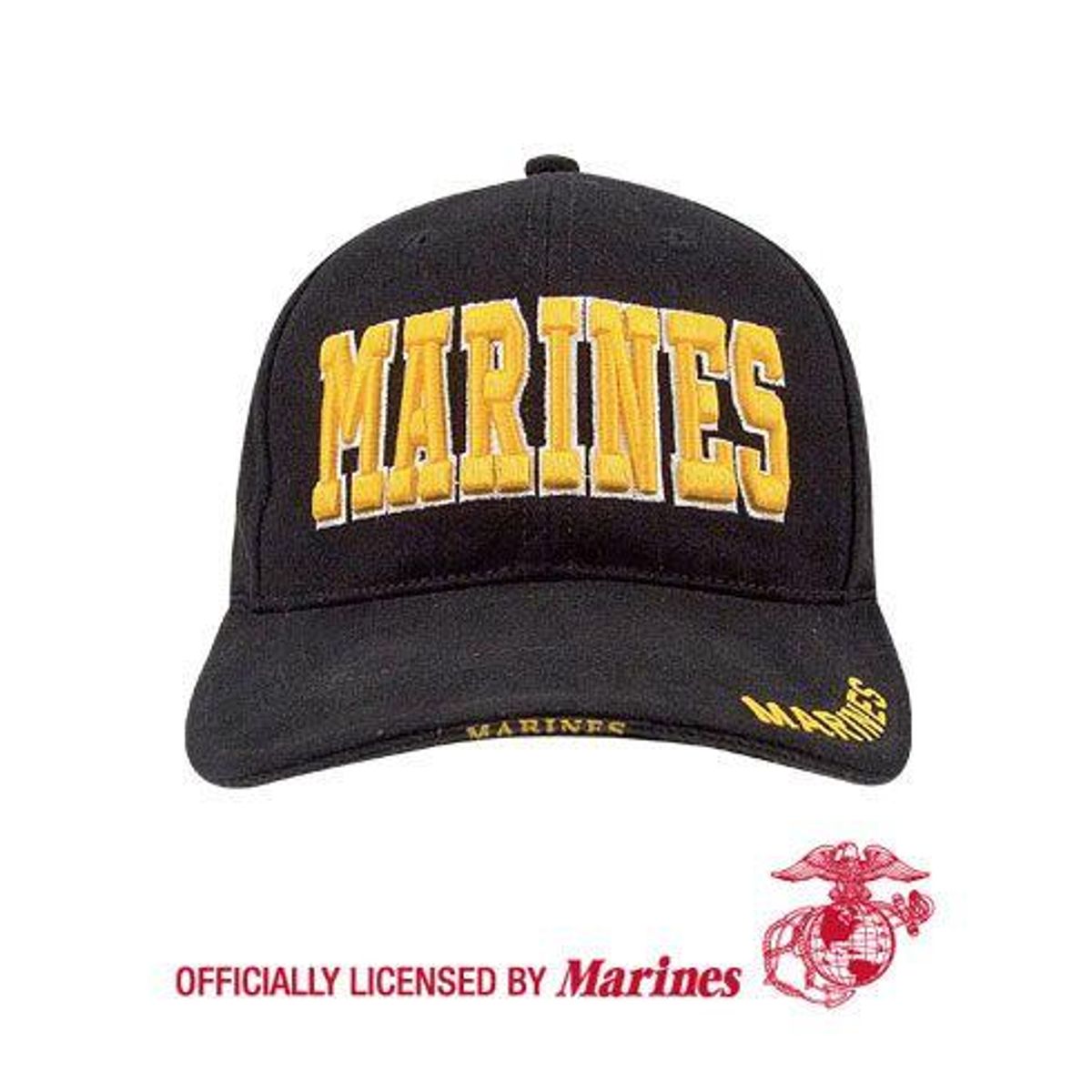 Rothco USMC Baseball Cap Black / gold Marines