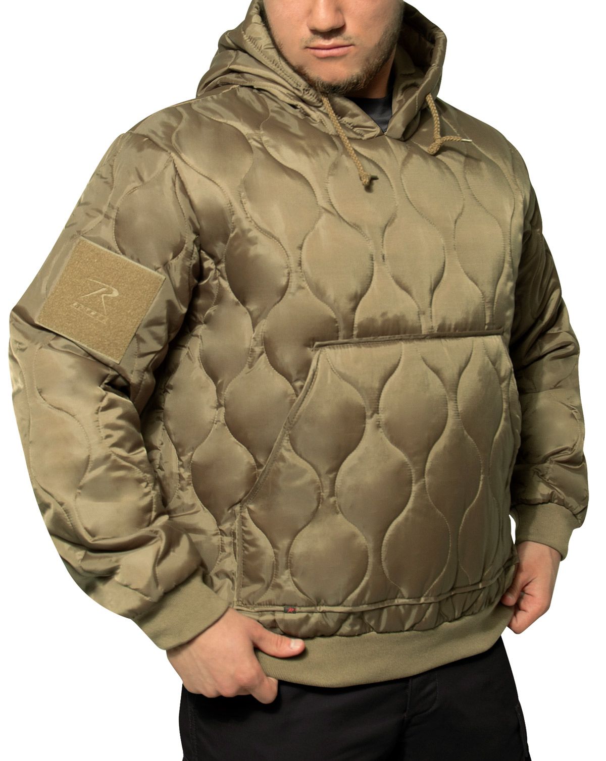 Rothco Vatteret Woobie Hoodie Coyote Brun