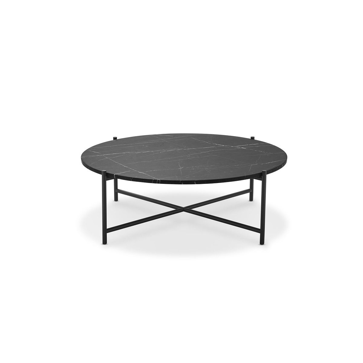 Round Coffee Table 90, sort marmor fra HANDVÄRK