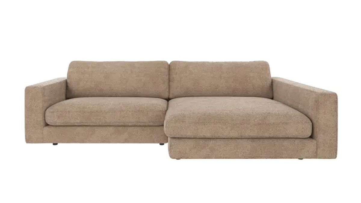 ROWICO Duncan 3 pers. modul sofa, m. højre chaiselong - grå-beige stof