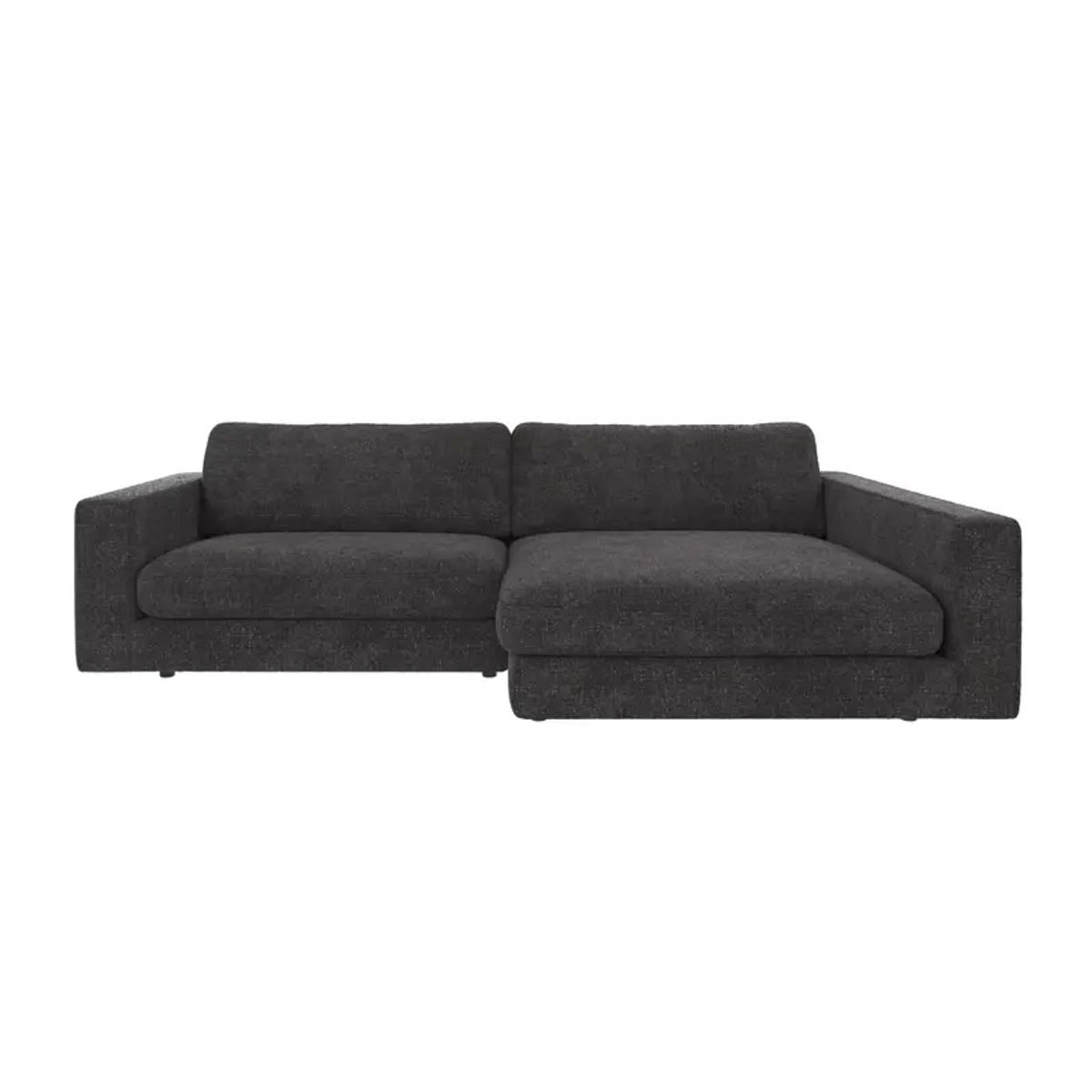 ROWICO Duncan 3 pers. modul sofa, m. højre chaiselong - mørkegrå stof