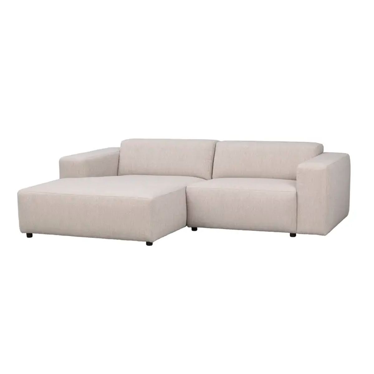 ROWICO Willard 3 pers. modul sofa, m. venstre chaiselong - lys beige stof