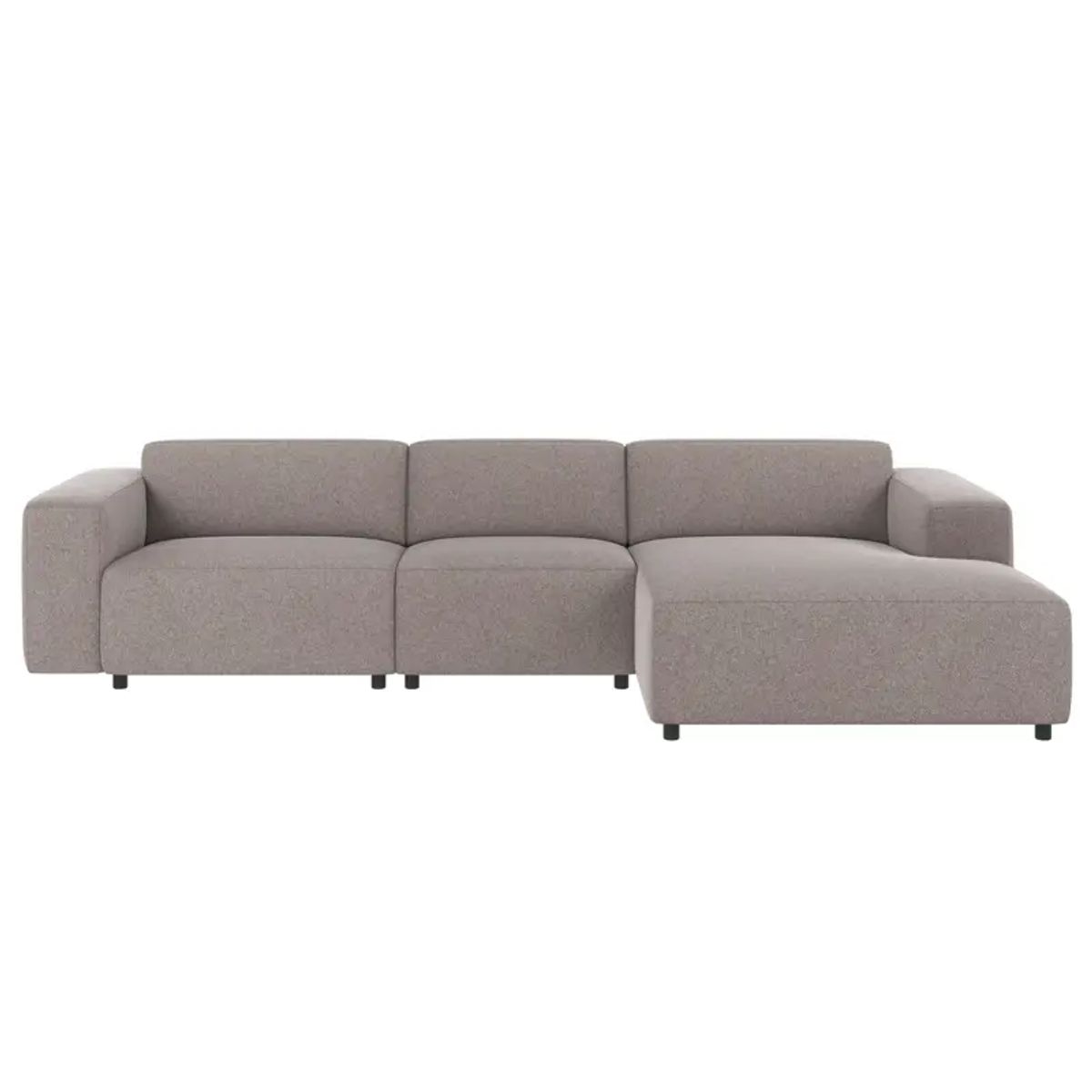 ROWICO Willard 4 pers. modul sofa, m. højre chaiselong - grå-beige stof