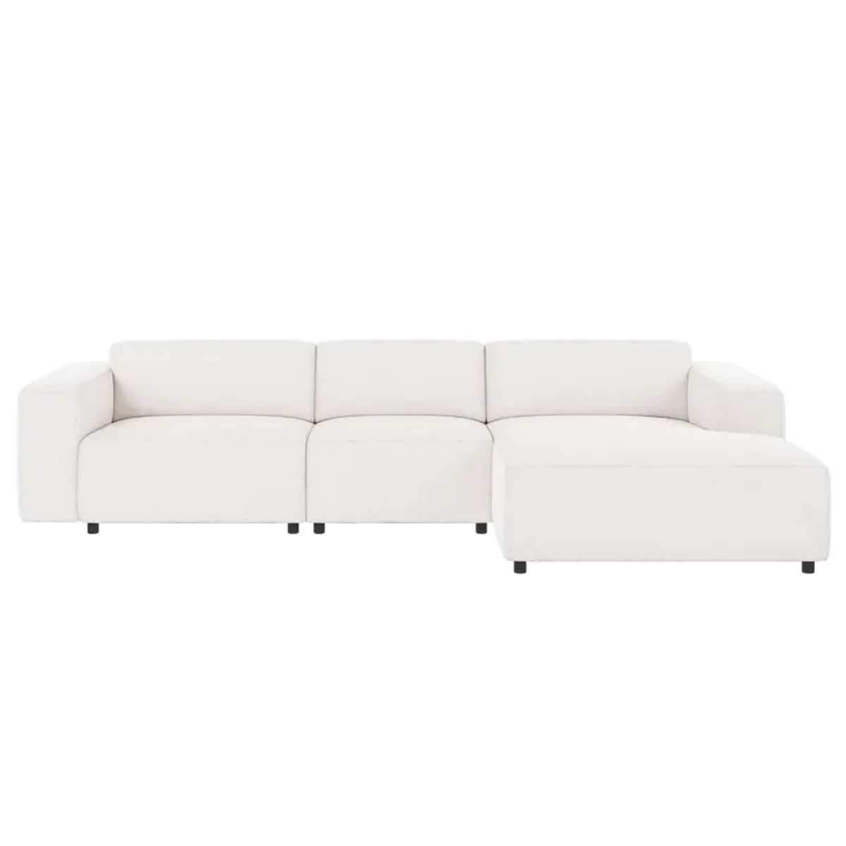 ROWICO Willard 4 pers. modul sofa, m. højre chaiselong - hvid stof