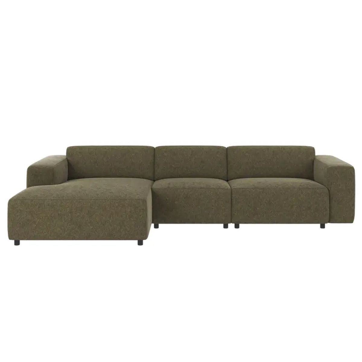 ROWICO Willard 4 pers. modul sofa, m. venstre chaiselong - grøn stof