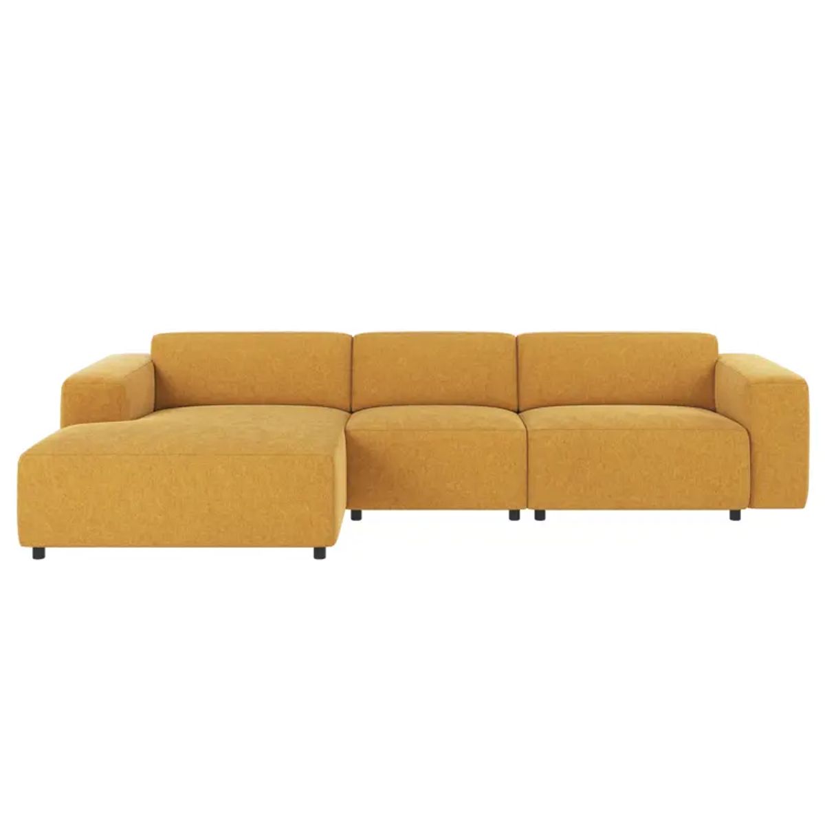 ROWICO Willard 4 pers. modul sofa, m. venstre chaiselong - gul stof