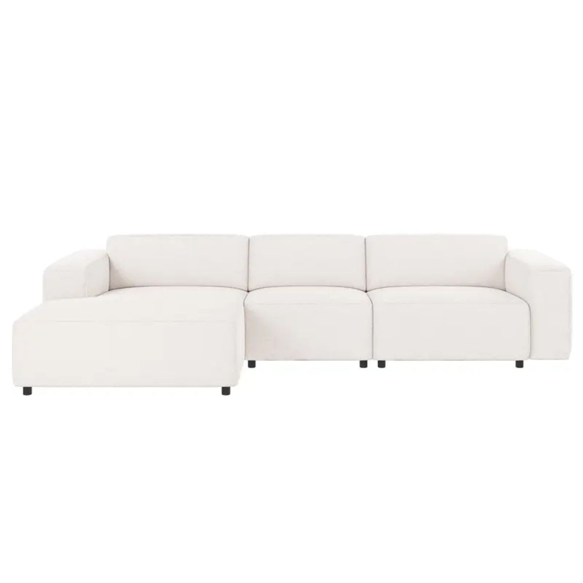 ROWICO Willard 4 pers. modul sofa, m. venstre chaiselong - hvid stof