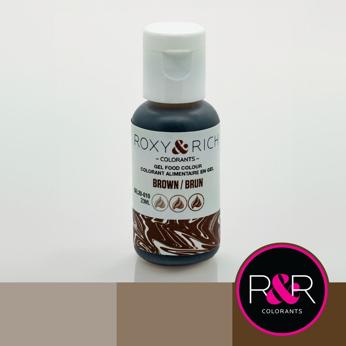 Roxy & Rich - Brown, Gelfarve 20ml