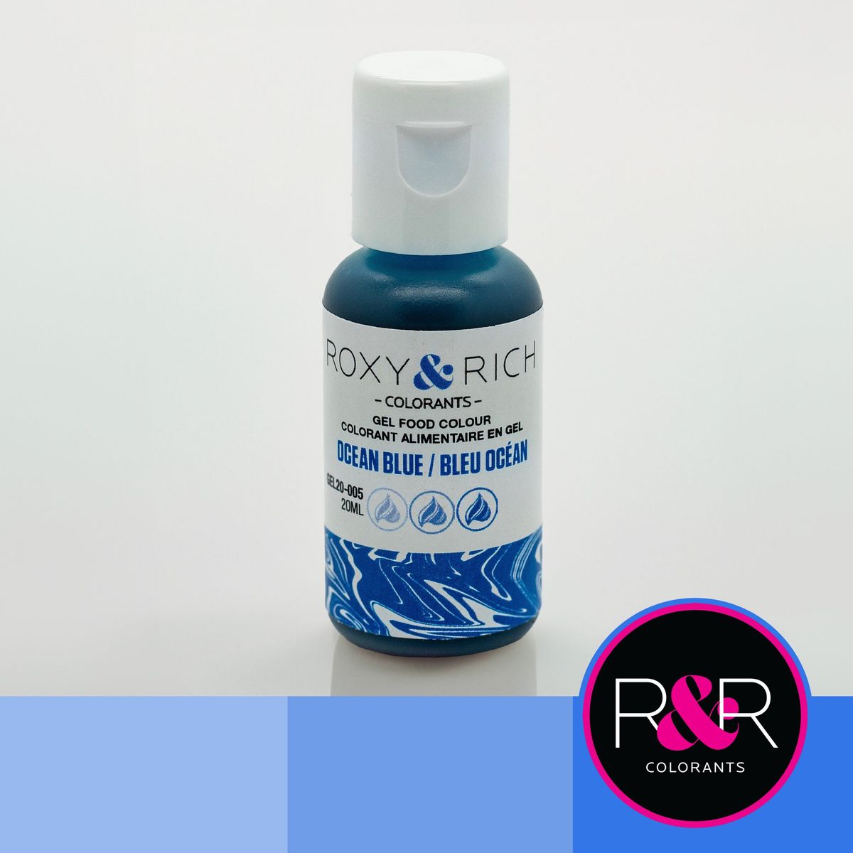 Roxy & Rich - Ocean Blue, Gelfarve 20ml