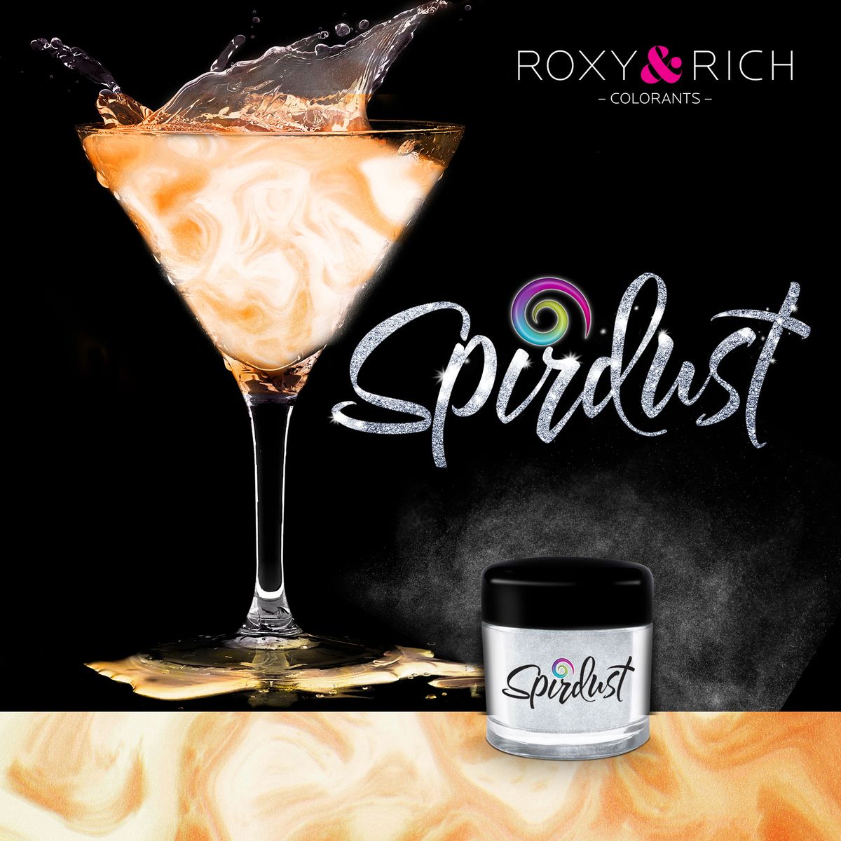 Roxy & Rich - Spirdust Orange Perlemor, 1,5g