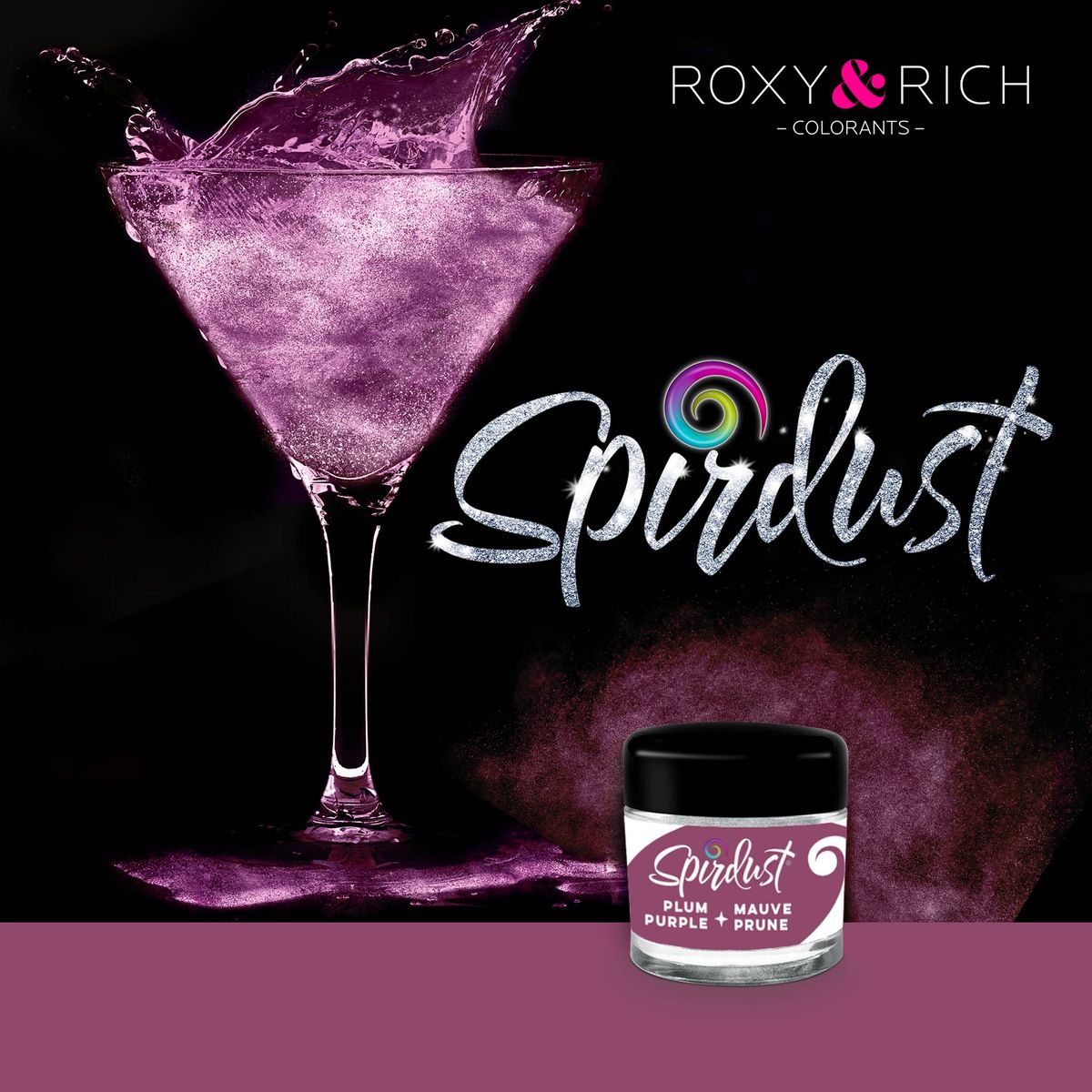 Roxy & Rich - Spirdust Plum Purple, 1,5g