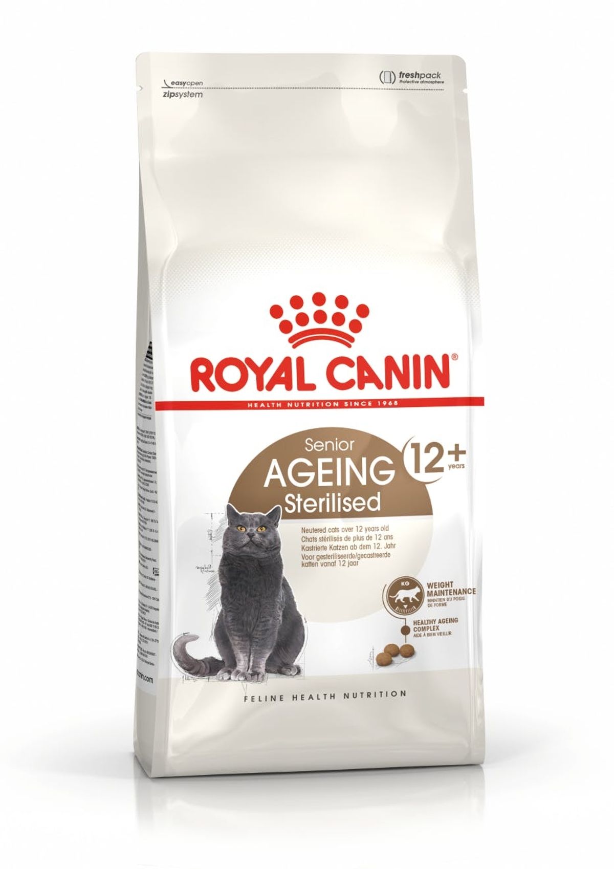 Royal Canin Ageint 12+ Sterilised. Til steriliserede/kastrerede katte over 12 år