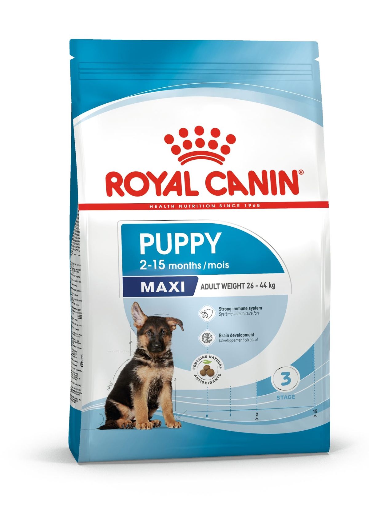 Royal Canin Maxi Puppy. Op til 15 måneder. Voksenvægt 26-44kg