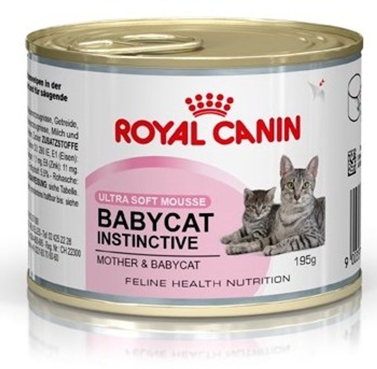 Royal Canin Mother & Babycat Mousse. Til den diegivende hunkat og hendes killinger op til 4 måneder. 1 ds á 195 g.