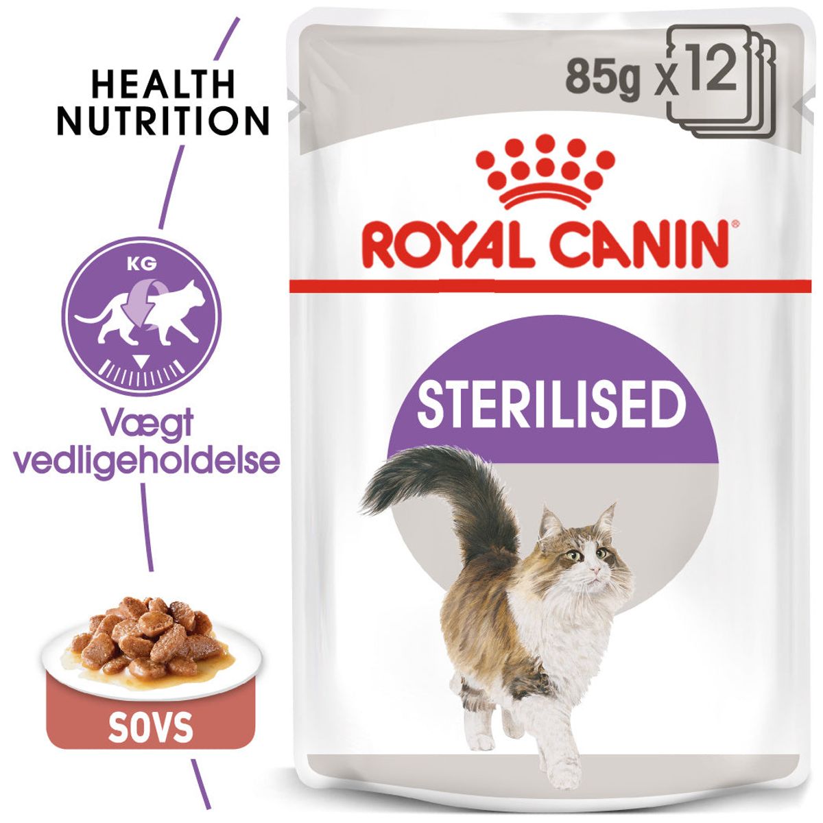 Royal canin - Royal Canin Sterilised Gravy Adult Vådfoder til kat 12x85g - Kattefoder - Det Bedste til Katten