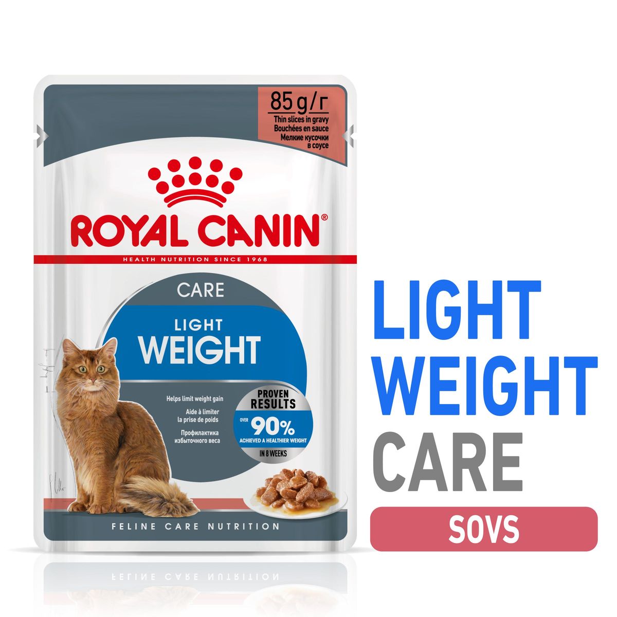 Royal canin Royal Canin Ultra Light Gravy Adult Vådfoder til kat 12x85 gHundefoder