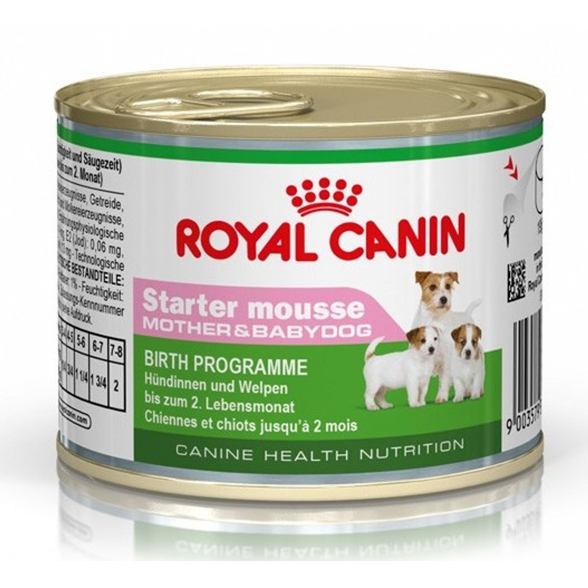 Royal Canin Starter Mousse til den drægtige og diegivende tæve og hendes hvalpe op til 2 måneder. 1 ds á 195 g.