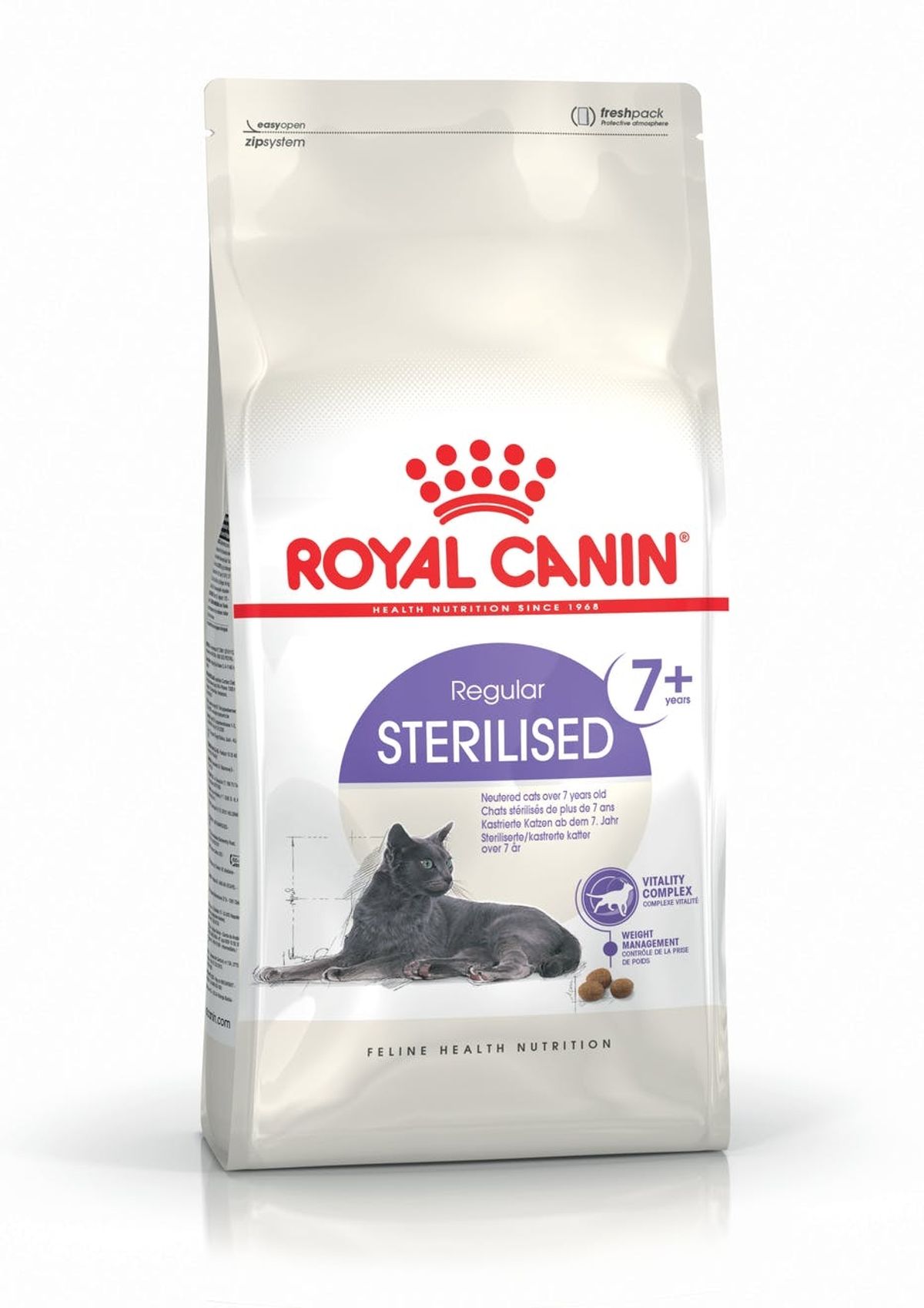 Royal Canin Sterilised 7+. Til steriliserede/kastrerede katte over 7 år