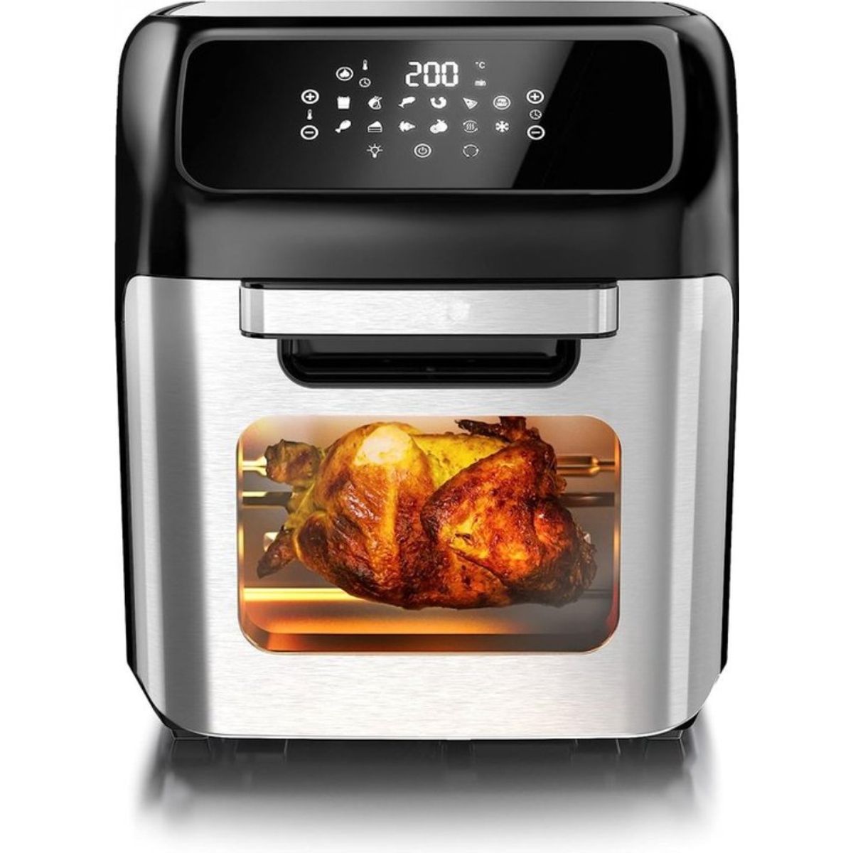 Royalty Line Airfryer 12L / 1800W - LED Touch Display - Steel