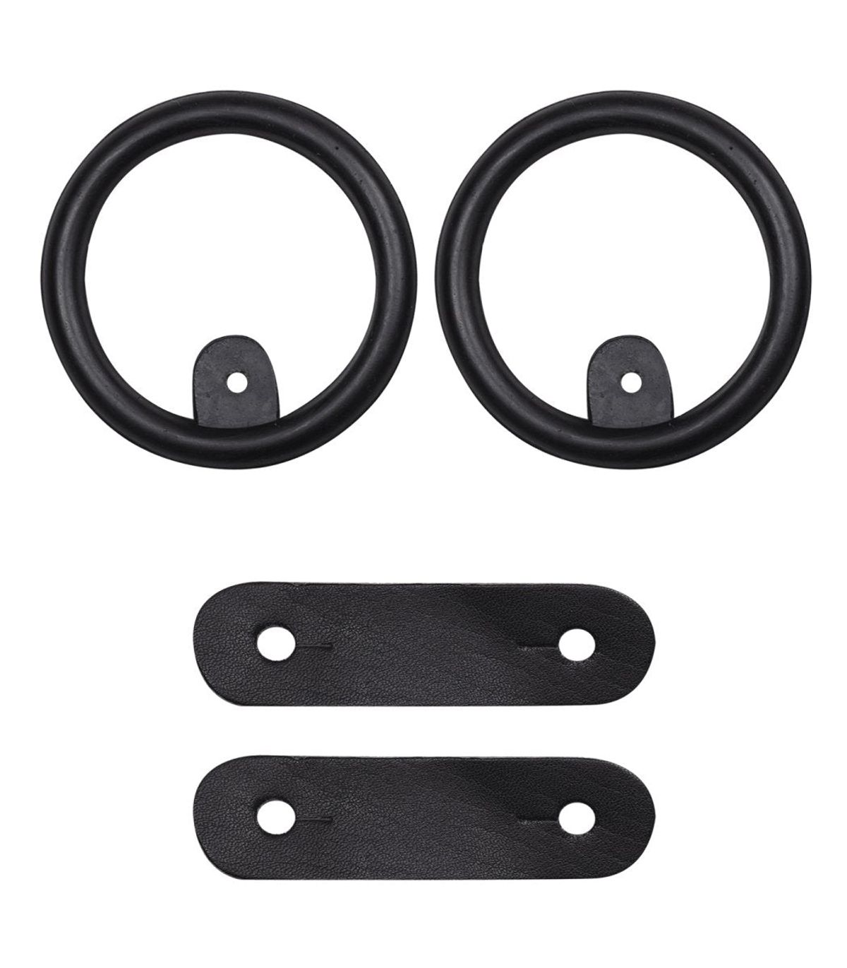 rubber rings and leather loops for safety stirrups