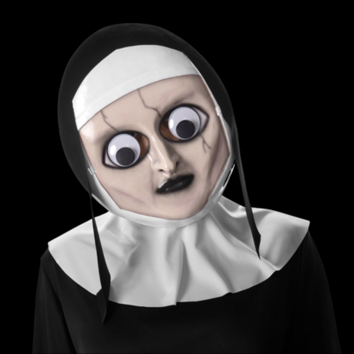 Rubies The Nun Googly Eyes Maske