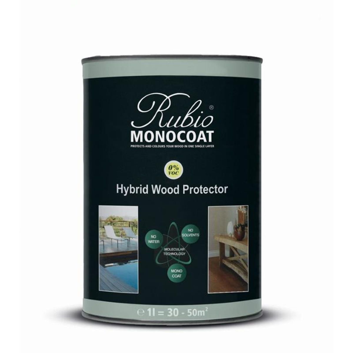 Rubio Monocoat Hybrid Wood protector Black - 1 L