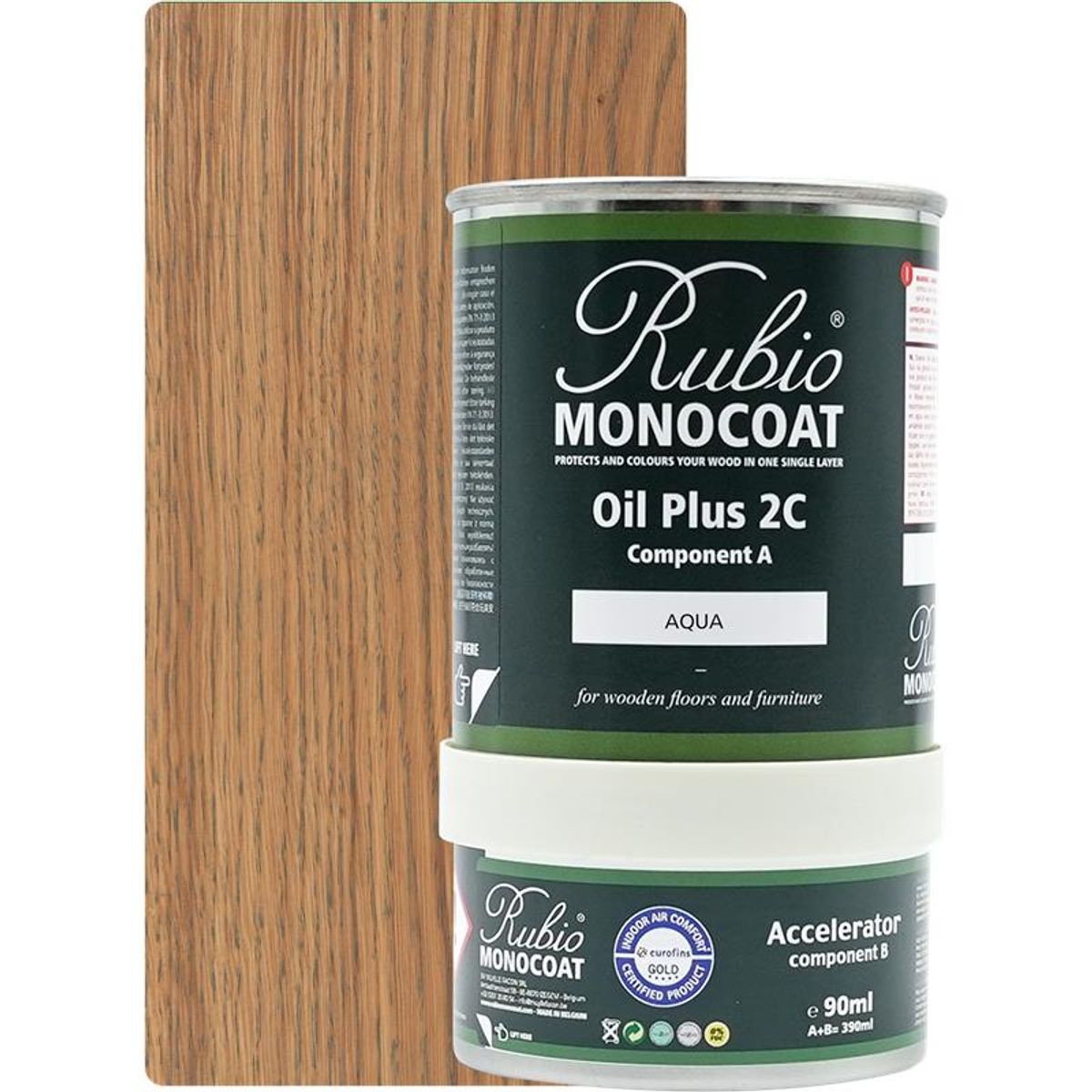 Rubio Monocoat olie Plus 2C Aqua 390 ml inkl. accelerator 90 ml.