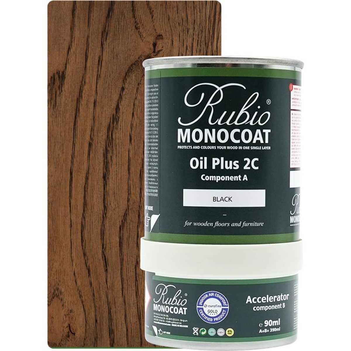 Rubio Monocoat olie Plus 2C Black 390 ml inkl. accelerator 90 ml.