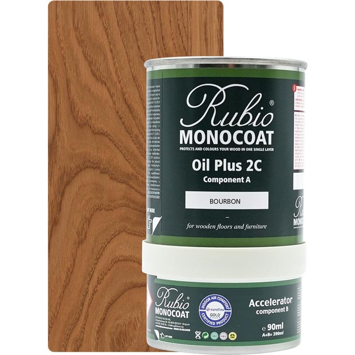 Rubio Monocoat olie Plus 2C Bourbon 390 ml inkl. accelerator 90 ml.