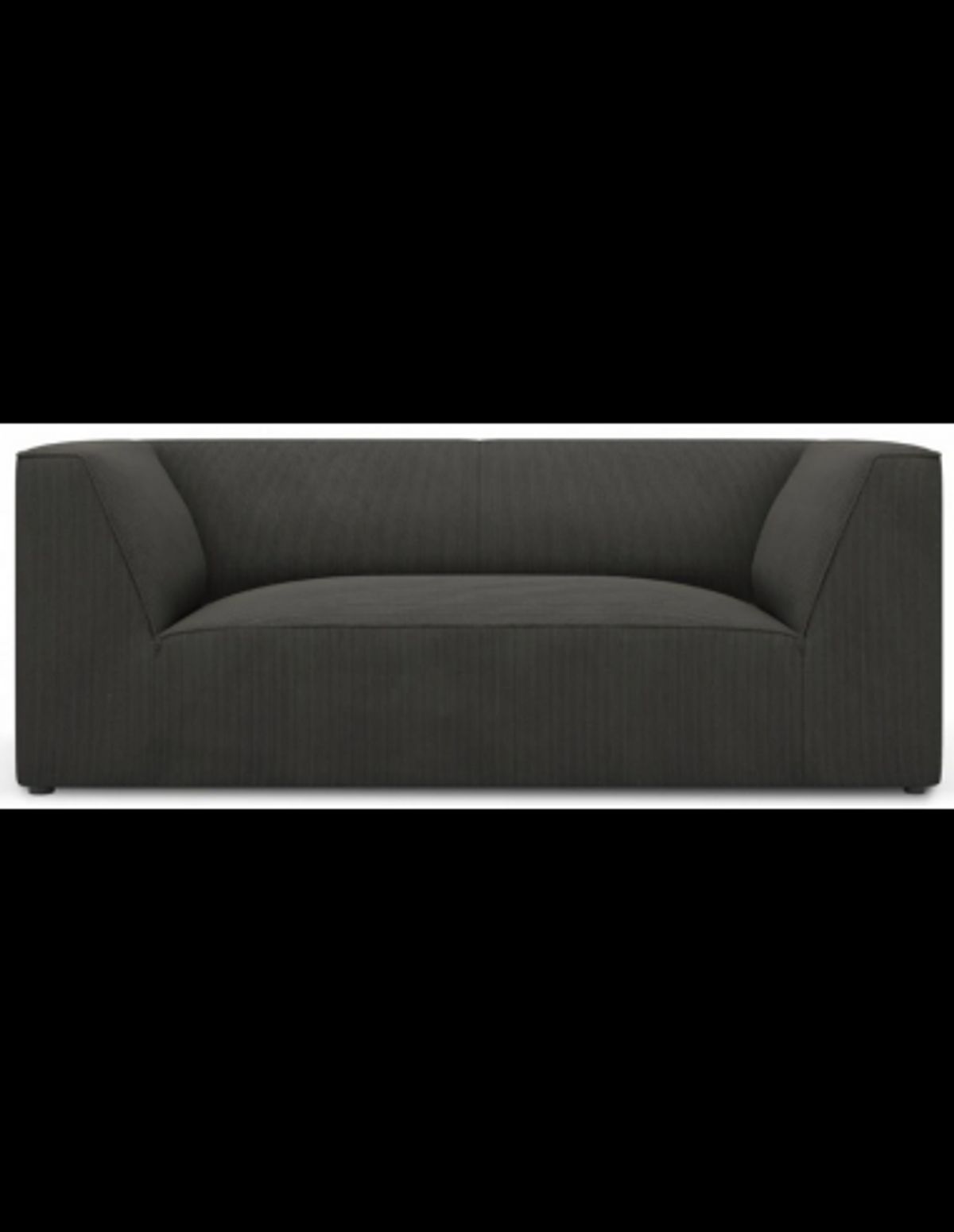 Ruby 2-personers sofa i corduroy B174 x D92 cm - Sort/Mørkegrå