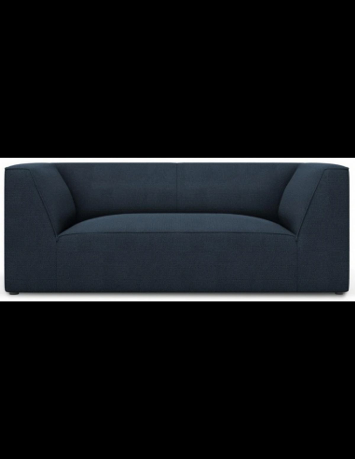 Ruby 2-personers sofa i polyester B174 x D92 cm - Sort/Navy