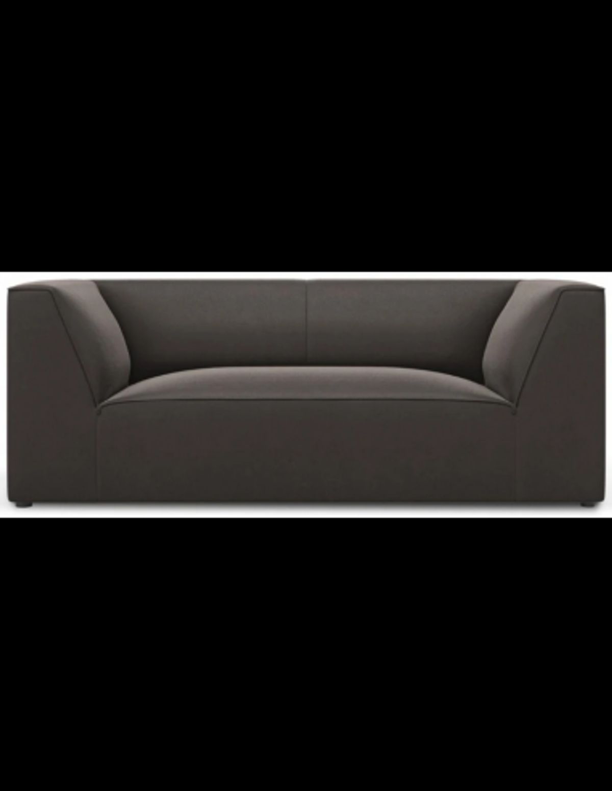 Ruby 2-personers sofa i velour B174 x D92 cm - Sort/Mørkegrå