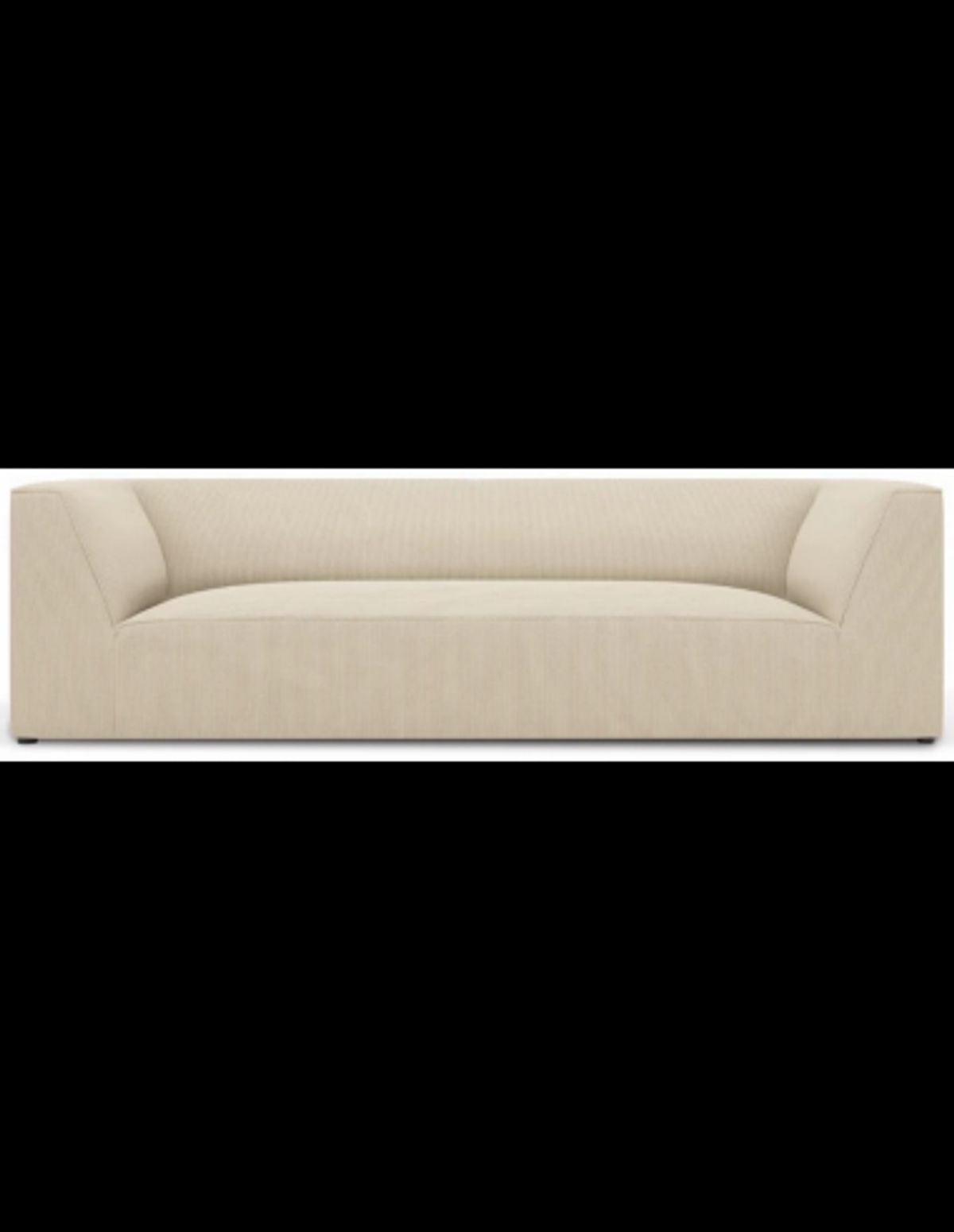 Ruby 3-personers sofa i corduroy B232 x D92 cm - Sort/Lys beige