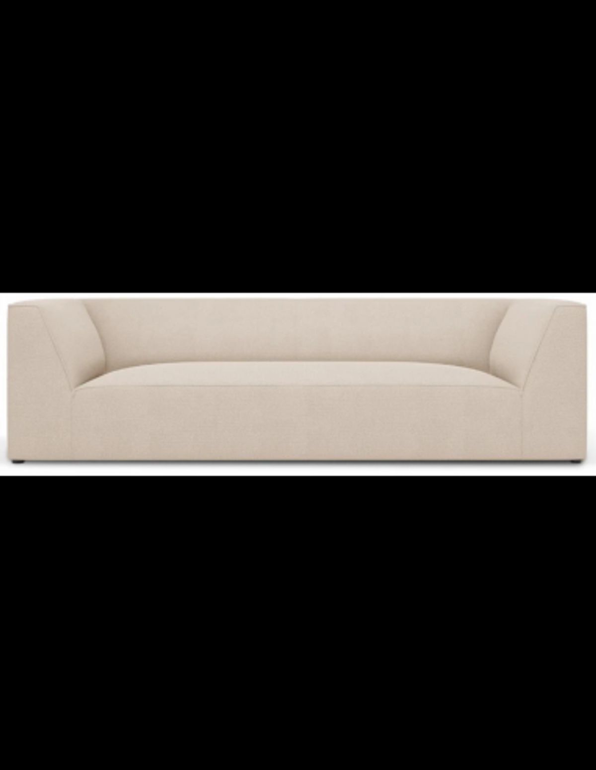 Ruby 3-personers sofa i polyester B232 x D92 cm - Sort/Beige