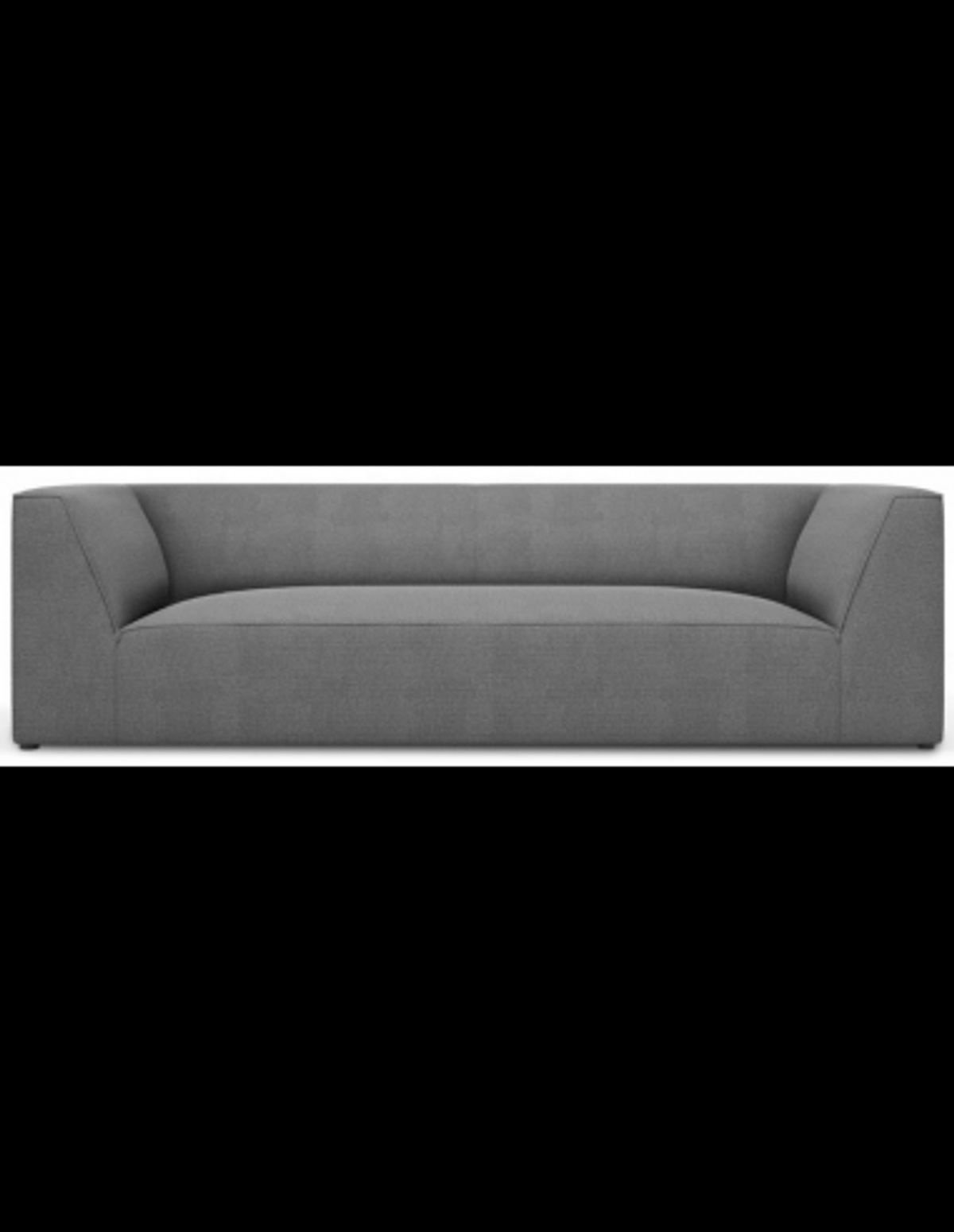 Ruby 3-personers sofa i polyester B232 x D92 cm - Sort/Grå