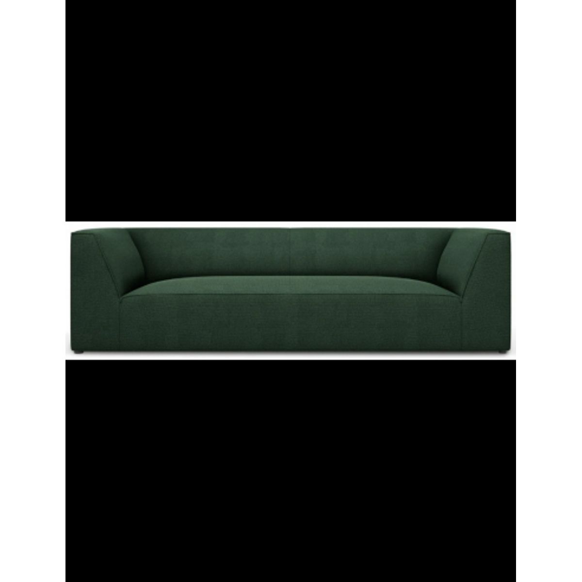 Ruby 3-personers sofa i polyester B232 x D92 cm - Sort/Grøn